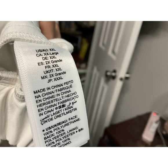 Lisadnyc The Drop Pants Womens 2XL Cream Faux Leather Pull On High Rise Pockets - Picture 11 of 11